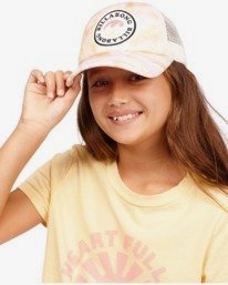 2 Girls' Shenanigans Trucker Hat White GAHWQBSH Billabong
