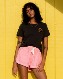0 Road Trippin Elastic Waist Shorts Pink J202EROA Billabong