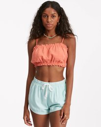 billabong, Road Trippin Elastic Waist Shorts, MINT TO BE (gcr0) Road Trippin - Elasticated Shorts for Women J202EROA