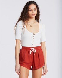 0 Road Trippin Elastic Waist Shorts Orange J202EROA Billabong