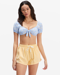 billabong, Road Trippin Elastic Waist Shorts, BUTTERMILK (yej0) Road Trippin - Elasticated Shorts for Women J202EROA