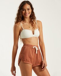 2 Road Trippin Elastic Waist Shorts Brown J202EROA Billabong