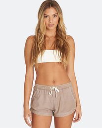 0 Road Trippin Elastic Waist Shorts Beige J202EROA Billabong