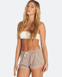 1 Road Trippin Elastic Waist Shorts Beige J202EROA Billabong