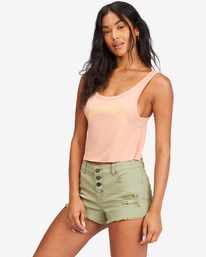 1 Buttoned Up Denim Shorts Green J204GBUT Billabong