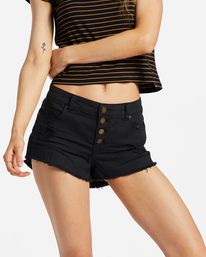 3 Buttoned Up Denim Shorts Black J204GBUT Billabong