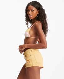 1 Buttoned Up Denim Shorts Yellow J204GBUT Billabong