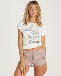 0 Buttoned Up Denim Shorts Beige J204GBUT Billabong