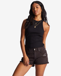 billabong, Drift Away Frayed Shorts, BLACK (blk) Drift Away - Denim Shorts for Women J250UBDR