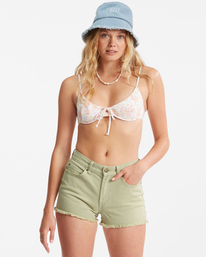 billabong, Drift Away Frayed Shorts, LIGHT AVOCADO (tgq0) Drift Away - Denim Shorts for Women J250UBDR
