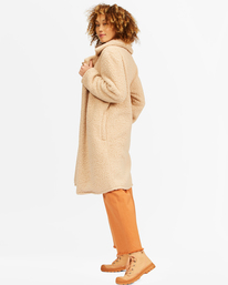 3 Montreal Longline Open Teddy Bear Jacket  J619WBMO Billabong