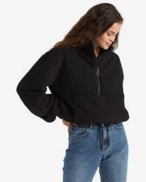 5 Time Off Half-Zip Fleece Pullover Black J6413BTI Billabong