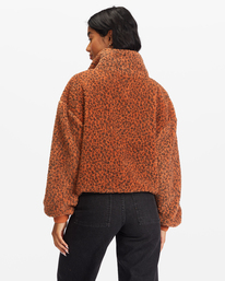 3 Time Off Half-Zip Fleece Pullover Brown J6413BTI Billabong