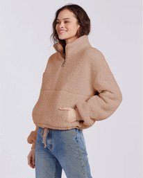 2 Time Off Half-Zip Fleece Pullover White J6413BTI Billabong
