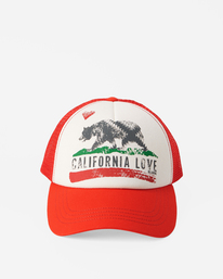 3 Pitstop Trucker Hat Red JAHT7PIT Billabong