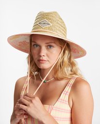3 Tipton Straw Lifeguard Hat Pink JAHWNBTI Billabong