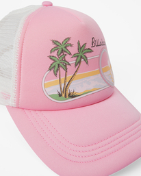 6 Across Waves Trucker Hat Pink JAHWQBAC Billabong
