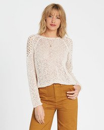 0 Sea Ya Soon Open Knit Sweater White JV06PBSE Billabong