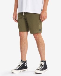 3 A/Div Transport Elastic Waist Shorts 18"  M2512BTE Billabong