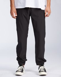 0 A/Div Transport Elastic Waist Pants Black M3153BTP Billabong