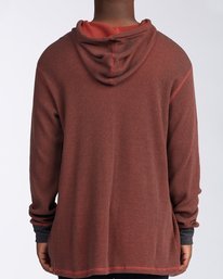 3 Keystone Pullover Thermal Hoodie Red M9013BKE Billabong