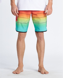 billabong, 73 Stripe Pro 20" 2022 - Gestreifte Boardshorts für Herren, NEON (5628) 73 Stripe Pro 20" 2022 - Striped Board Shorts for Men S1BS36BIP0
