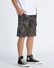 3 Combat Bbo Submersible 21" - Hybrid Board Shorts / Shorts for Men Green S1WK37BIP0 Billabong