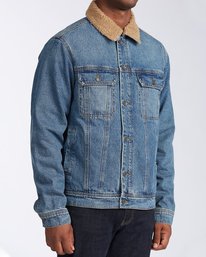 3 Barlow - Trucker Jacket for Men Blue U1JK46BIF0 Billabong