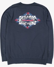 7 Boy's Shadow Diamond Crewneck Sweatshirt Blue UBBFT00102 Billabong