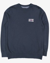 6 Boy's Shadow Diamond Crewneck Sweatshirt Blue UBBFT00102 Billabong