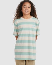 billabong, Boy's Hector Stripe Short Sleeve T-Shirt, CHINO (chi) BOYS HECTOR CREW UBBKT00102