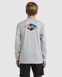 2 Boys 8-16 Diamond Shoreline Rash Vest Grey UBBWR03000 Billabong