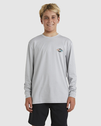 0 Boys 8-16 Diamond Shoreline Rash Vest Grey UBBWR03000 Billabong