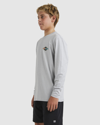 1 Boys 8-16 Diamond Shoreline Rash Vest Grey UBBWR03000 Billabong