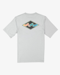 4 Boys 8-16 Diamond Shoreline Rash Vest Grey UBBWR03001 Billabong