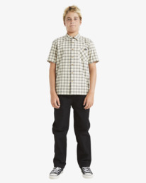 4 Mogule - Short Sleeve Shirt for Boys 8-16 Beige UBBWT00103 Billabong