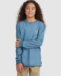 billabong, Boy's Big Wave Dan Long Sleeve T-Shirt, SMOKE BLUE (smb) BOYS BIG WAVE DAN LS UBBZT00124