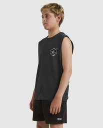 1 Boys 8-16 Big Wave Daz Muscle Tank Top Black UBBZT00151 Billabong