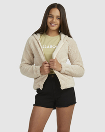 1 Girls 6-14 Keep Cozy Jumper Zip Up White UBGJK00101 Billabong