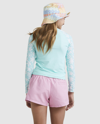 2 Girls 6-14 Catch A Wave Rash Vest Green UBGWR03001 Billabong