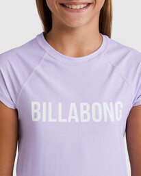 3 Girls 6-14 Heat Wave Rash Vest Purple UBGWR03005 Billabong
