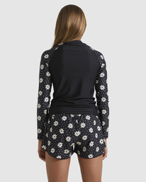 2 Girls 6-14 Flowers In The Sky Bodysuit Rash Vest Black UBGWR03007 Billabong