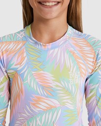 3 Girls 6-14 Tropical Dayz Bodysuit Rash Vest Multicolor UBGWR03010 Billabong