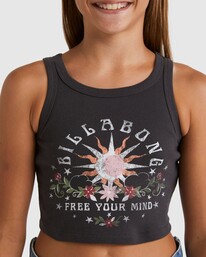 3 Girls 6-14 Free The Mind Crop Tank Black UBGZT00128 Billabong