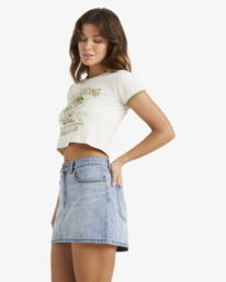1 Frankie Denim Mini Skirt White UBJDK00108 Billabong