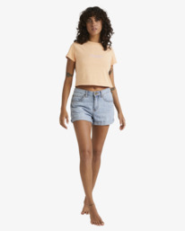 4 Frankie Denim Shorts White UBJDS00121 Billabong