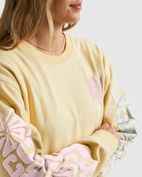 4 Tiki Ride Brooklyn Sweatshirt Yellow UBJFT00193 Billabong