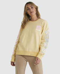 1 Tiki Ride Brooklyn Sweatshirt Yellow UBJFT00193 Billabong