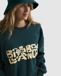 4 Tiki Vibes Kendall Sweatshirt Green UBJFT00194 Billabong
