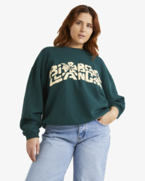 6 Tiki Vibes Kendall Crew Green UBJFT00194 Billabong